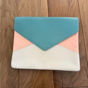 Chloé Colorblock Leather Envelope Clutch
